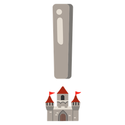 red exclamation mark and castle