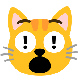 red exclamation mark and cat face