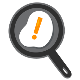 red exclamation mark and cooking