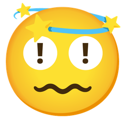 red exclamation mark and dizzy