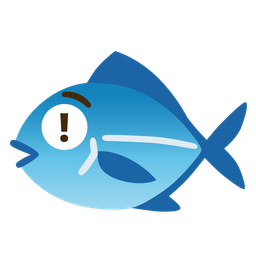 red exclamation mark and fish