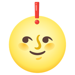 red exclamation mark and full moon face