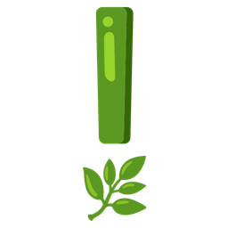 red exclamation mark and herb