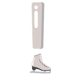 red exclamation mark and ice skate