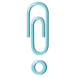 red exclamation mark and linked paperclips