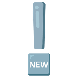 red exclamation mark and NEW button