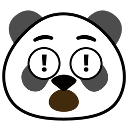 red exclamation mark and panda