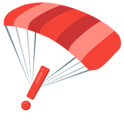 red exclamation mark and parachute