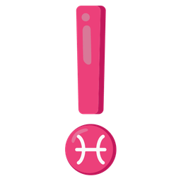red exclamation mark and Pisces