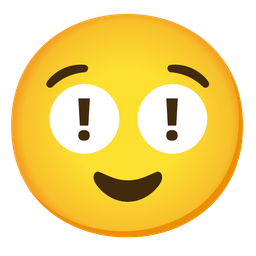 red exclamation mark and relieved face