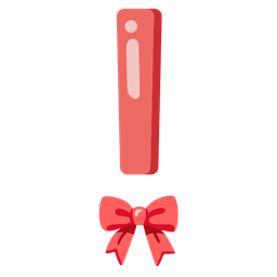 red exclamation mark and ribbon