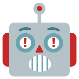 red exclamation mark and robot