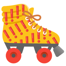 red exclamation mark and roller skate