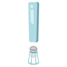 red exclamation mark and salt