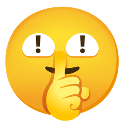 red exclamation mark and shushing face