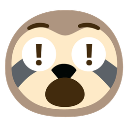 red exclamation mark and sloth