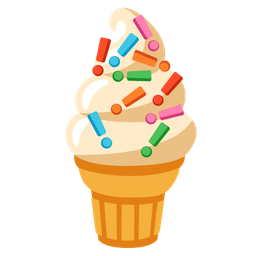 red exclamation mark and soft ice cream