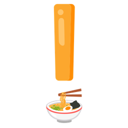 red exclamation mark and steaming bowl