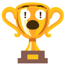 red exclamation mark and trophy