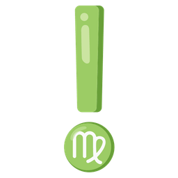 red exclamation mark and Virgo