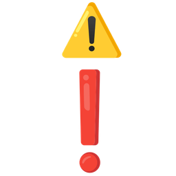 red exclamation mark and warning