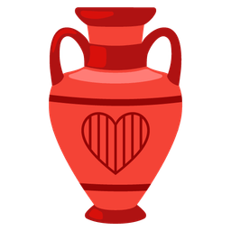 red heart and amphora