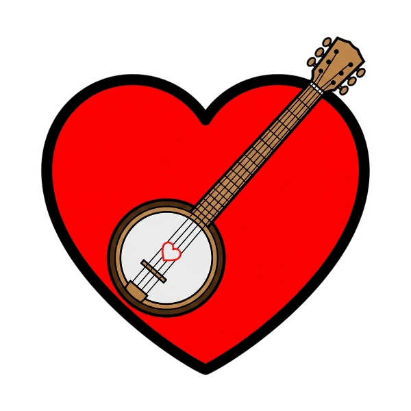 Red heart and Banjo
