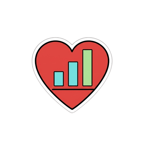 Red heart and Bar chart