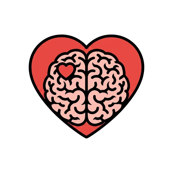 Red heart and Brain