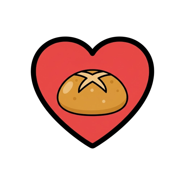 Red heart and Bread
