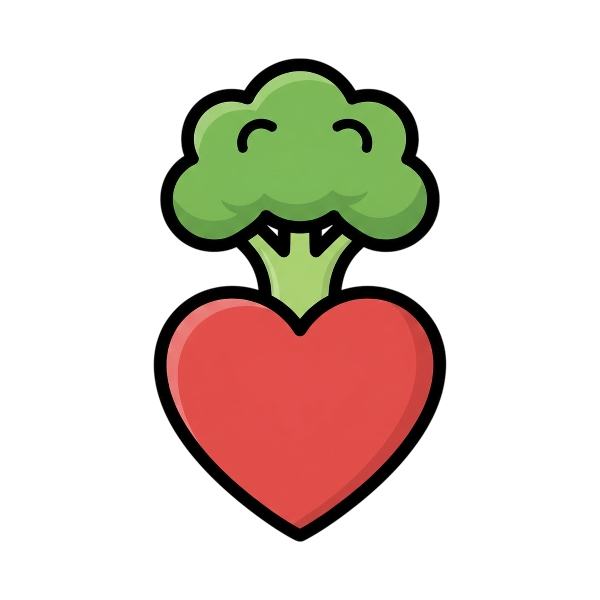 Red heart and Broccoli