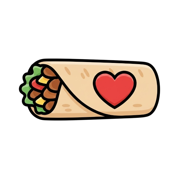 Red heart and Burrito