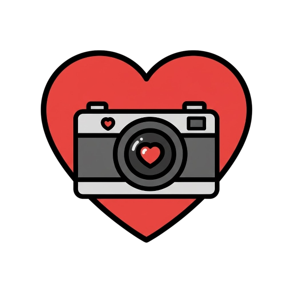 Red heart and Camera