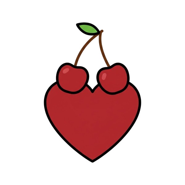 Red heart and Cherries