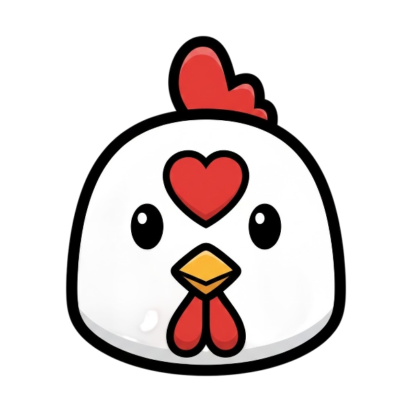Red heart and Chicken