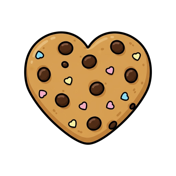 Red heart and Cookie