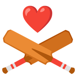 red heart and cricket game