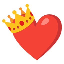 red heart and crown