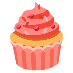 red heart and cupcake