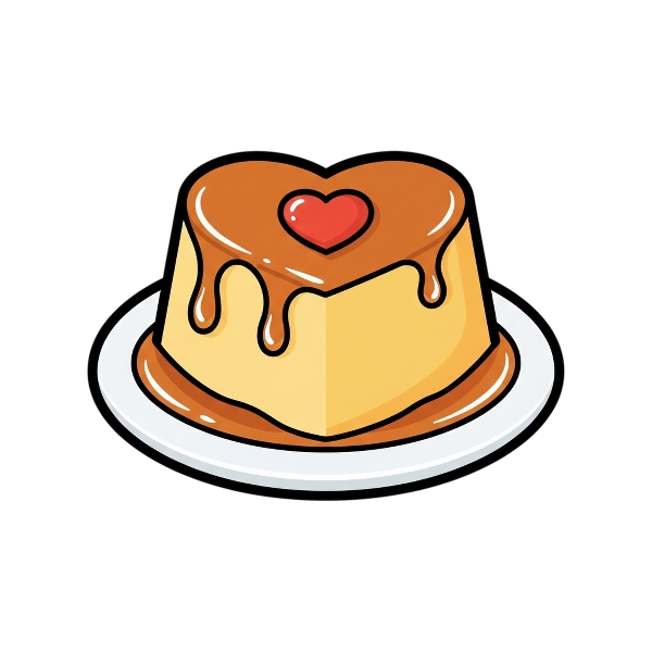 Red heart and Custard