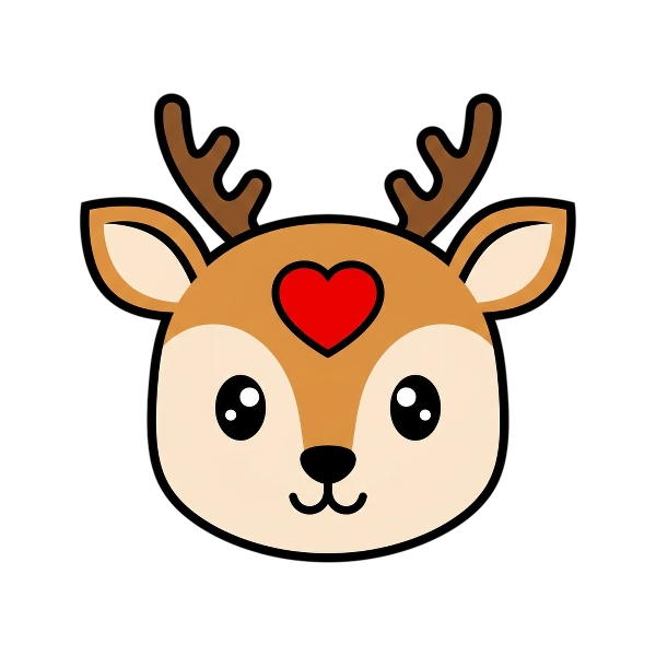 Red heart and Deer