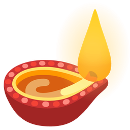 Red heart and Diya lamp