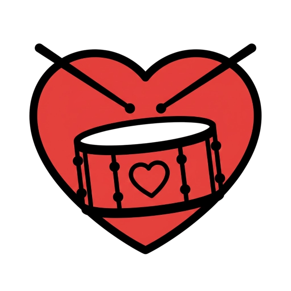 Red heart and Drum