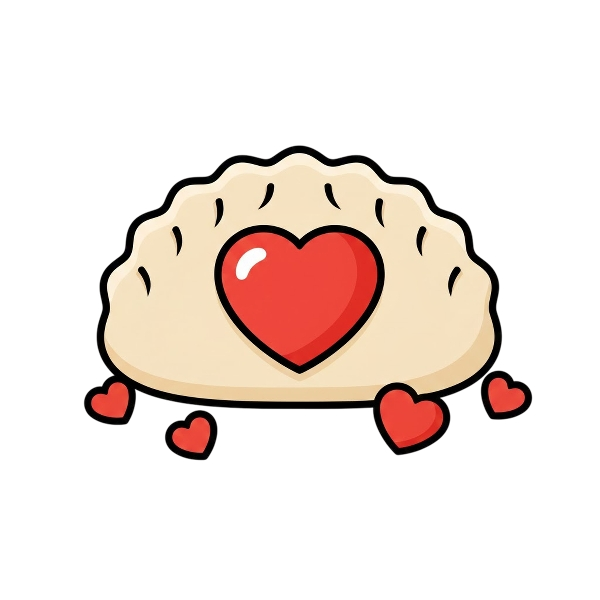 Red heart and Dumpling