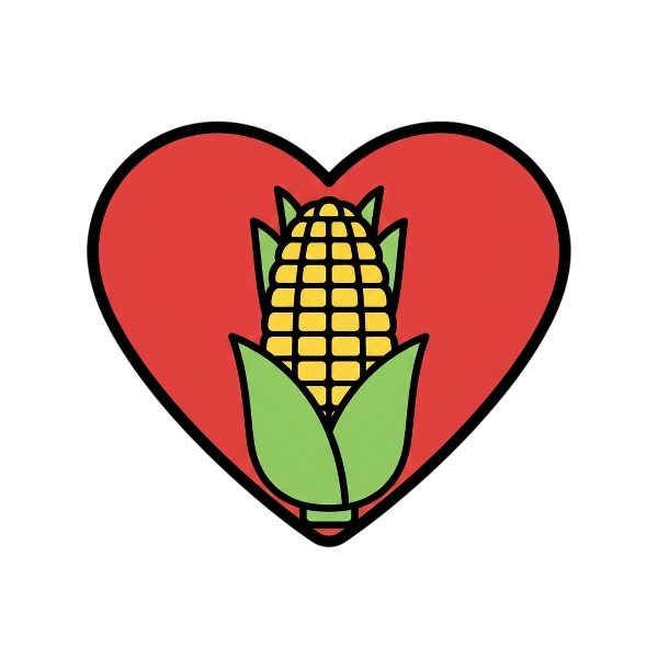 Red heart and Ear of corn