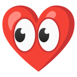 red heart and eyes