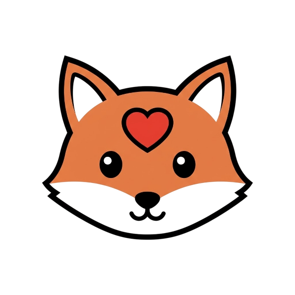 Red heart and Fox