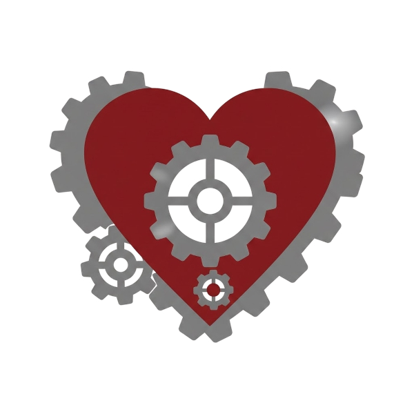Red heart and Gear