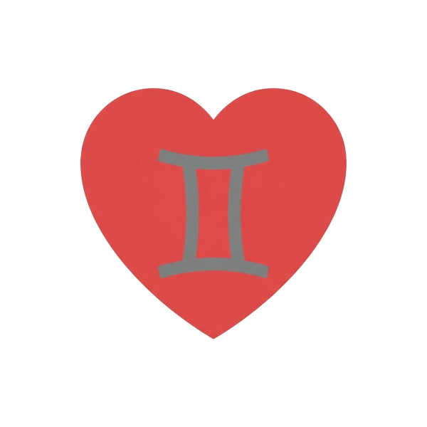 Red heart and Gemini