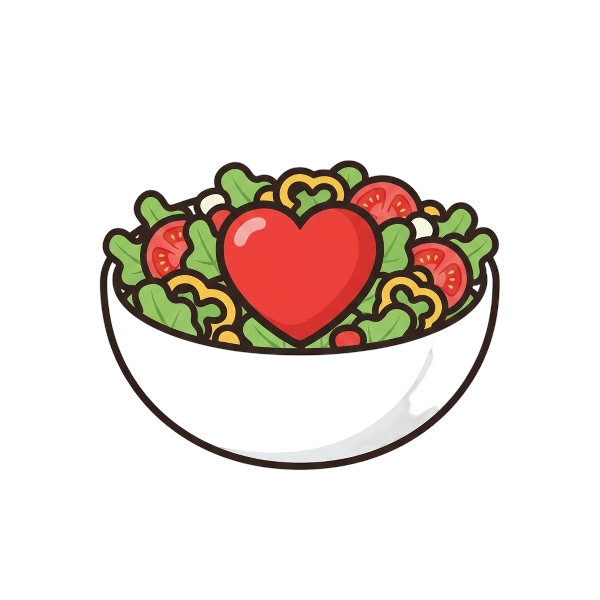Red heart and Green salad